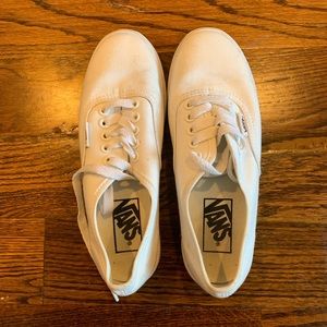 White Vans lace up sneakers